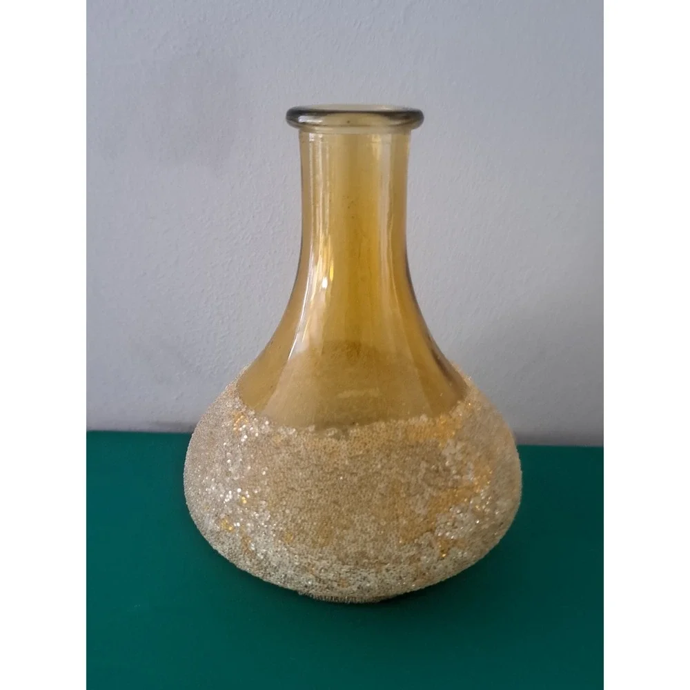 Pier Imports Gold Roman Vase with Glitter Base, 4-5/8 inch